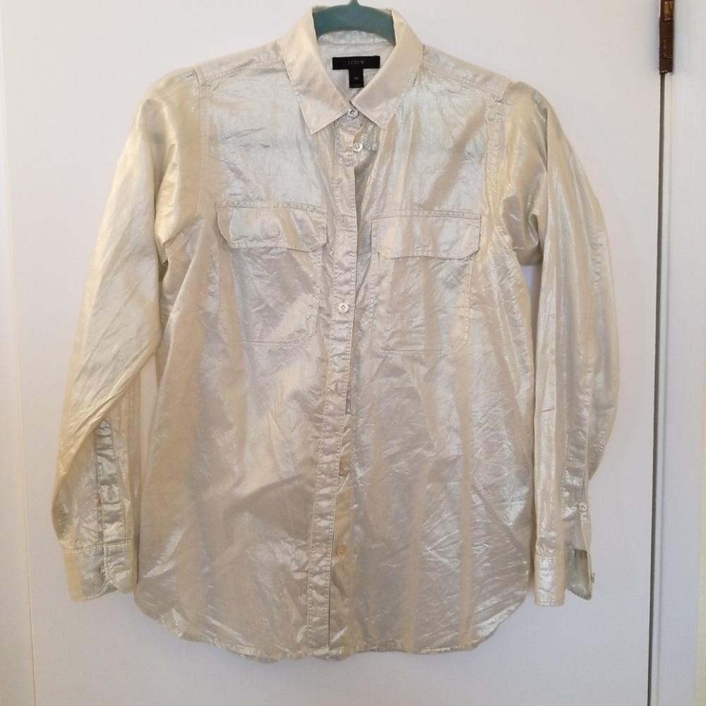 J.Crew gold blouse